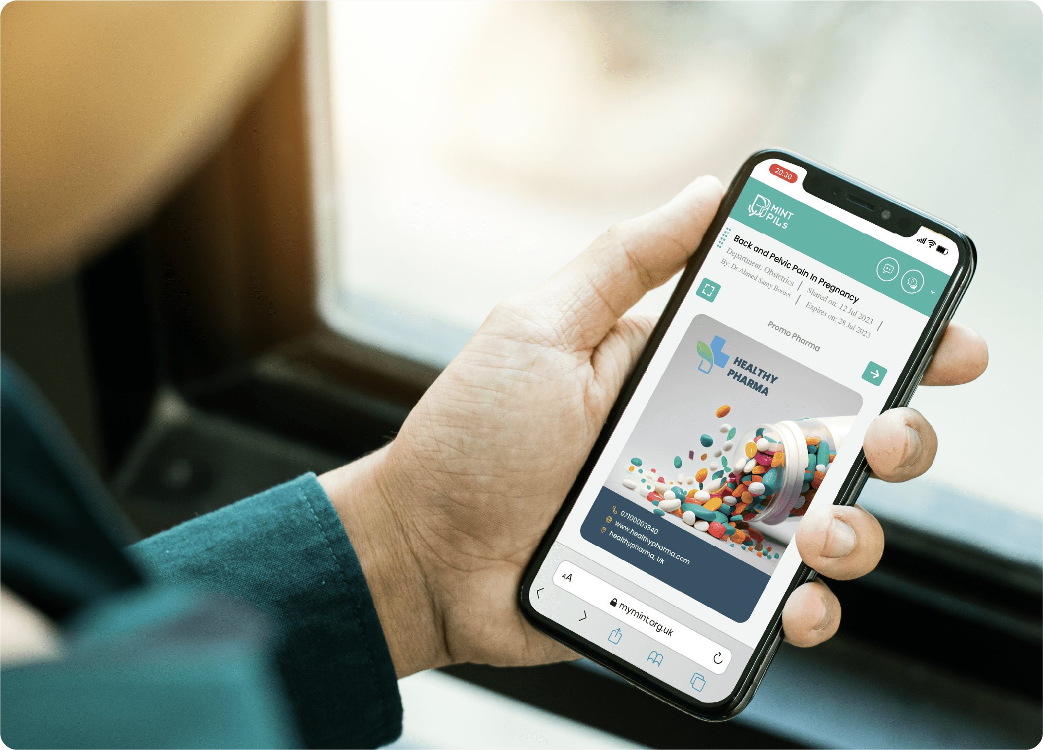 A patient receives  patient education materials through MINT Platform for better engagement