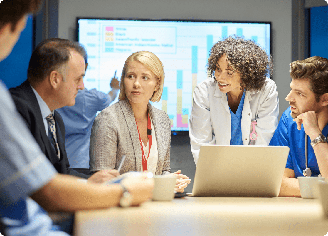 Hospital's executives and EMR software provider are discussing with each other, cooperation opportunities